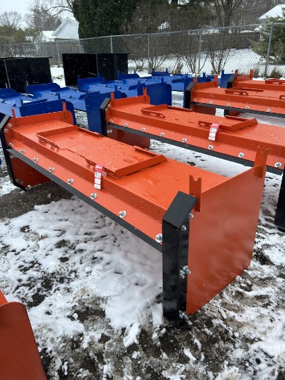 SKID STEER 8' SNOW PUSHER, BOLT ON CUTTING EDGE