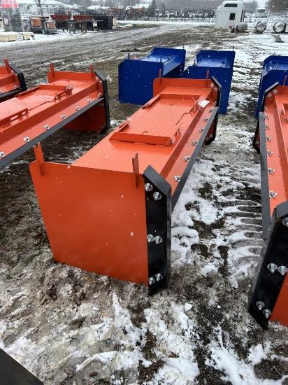 SKID STEER 8' SNOW PUSHER, BOLT ON CUTTING EDGE