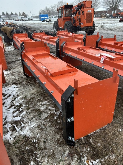 SKID STEER 8' SNOW PUSHER, BOLT ON CUTTING EDGE