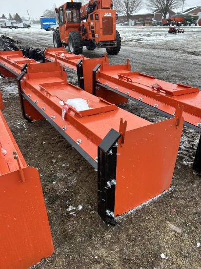 SKID STEER 8' SNOW PUSHER, BOLT ON CUTTING EDGE