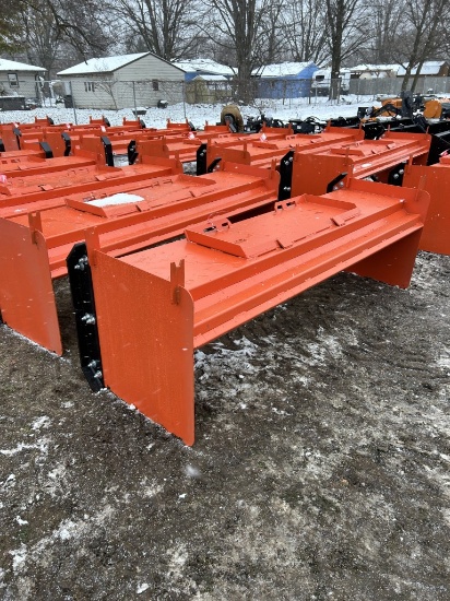 SKID STEER 8' SNOW PUSHER, BOLT ON CUTTING EDGE
