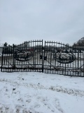 NEW 20' BI-PARTING GATE WITH ELK PICTURE