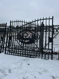NEW 20' BI-PARTING GATE WITH ELK PICTURE