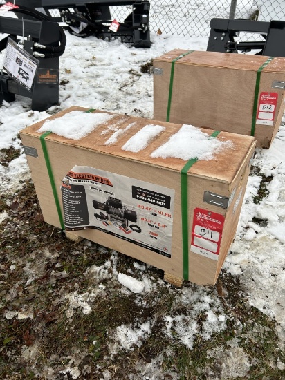 NEW LANDHONOR 20,000 LB ELECTRIC WINCH, 7.8 HP, 91' CABLE