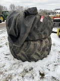 GOODYEAR 30.5-32 TIRES WITH TUBES (2) (ONE OF THE TUBES IS BAD)