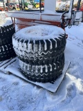 UNUSED FIRESTONE GENIE LIFT SAND TIRES ON 8-BOLT RIMS, 40X19-19.5, (4)