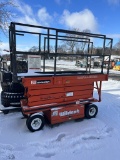 WILDCAT CAT-A-LEVER ECONOMY SCISSOR LIFT, 21' LIFT HEIGHT, 750 LBS, NEW BATTERIES (3) AND (1) RECOND