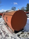 STEEL SINGLE WALL GASOLINE TANK, APPROX. 2000-GALLON, HELD WASTE OIL