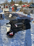 LOT OF HOG FLOORING, HOG FEEDER, AND MISC.