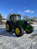 2015 JOHN DEERE 6150M TRACTOR, MFWD, 3PT, 540 & 1000 PTO, 3-REAR REMOTES, LOADER JOYSTICK WITH MID-M