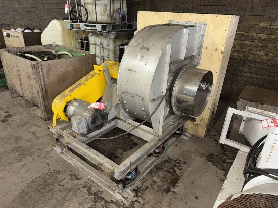 GUMSUNG POONG FAN & BLOWER, 15 HP, 3 PHASE, 230-460 VOLT, STAINLESS STEEL, SKID MOUNTED