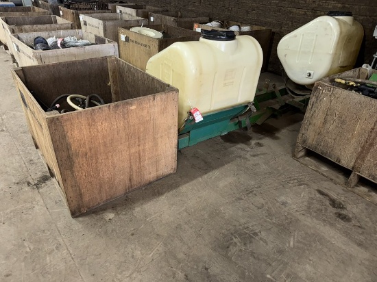 AG-CHEM 180 GALLON SADDLE TANKS WITH FRAME TO FIT A 4230 JD TRACTOR, INCLUDES ASST PLUMBING