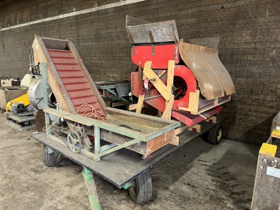 FARMSTEAD PRODUCTS GRAIN CLANER WITH CONVEYORS (2), MOUNTED ON JOHN DEERE 1065 RUNNING GEAR, STEEL B