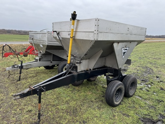 MISCISIN UNITED FARM TOOLS STAINLESS STEEL TANDEM AXLE FERTILIZER SPREADER