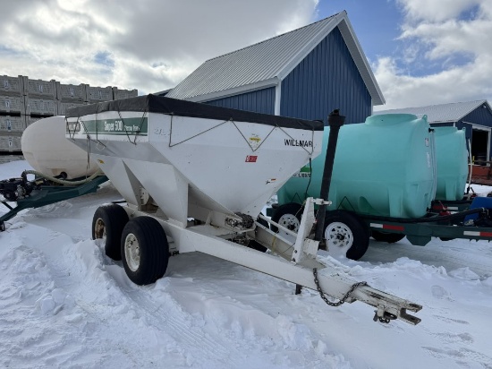 WILLMAR SUPER 500 NARROW TRACK SPREADER, TANDEM AXLE, PIN HITCH, S/N: 5500JLSS254