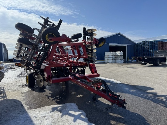 2009 SUNFLOWER 1435-23 TRANSPORT DISK 23', REAR HITCH & HYD OUTLETS, HYDRAULIC WING FOLD, 3 SECT