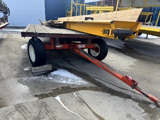 FLATBED HAY WAGON, 16' X 8', KORY 6872 GEAR, [CONTENTS NOT INCLUDED]