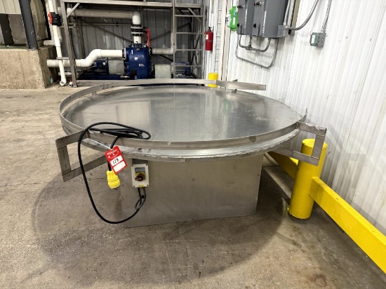 SQUASH PACKING LINE - TURN TABLE, 48'', STAINESS STEEL