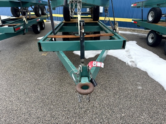 ASSEMBLED ASPARAGUS TRAILER, 174'' LONG X 53'' WIDE, TANDEM AXLE, SPRING SUSPENSION, TRAILER LIGHTS,