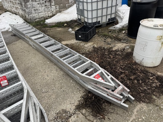 ORCHARD LADDERS (4), APPROX. 13'