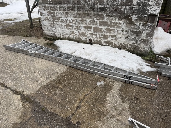 ORCHARD LADDERS (2), APPROX. 15'