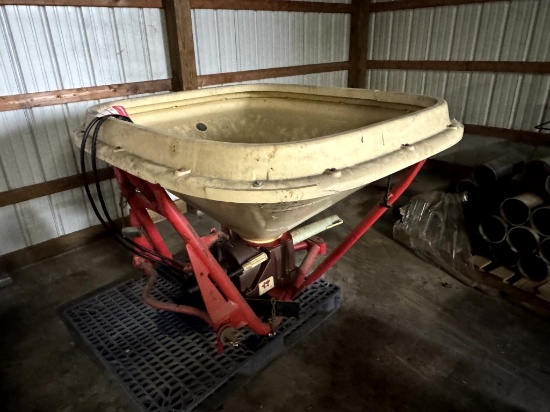 VICON FERTILIZER SPREADER, 3PT, 60 BU. CAPACITY, HYDRAULIC DRIVEN