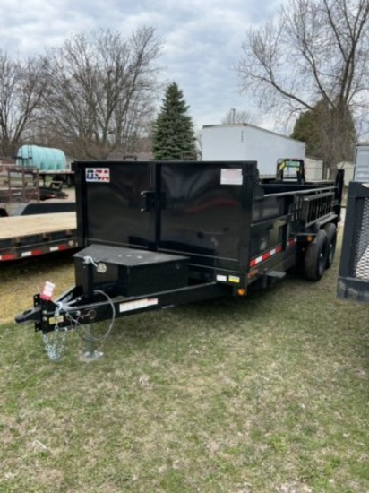 NEW QUALITY STEEL TANDEM AXLE DUMP TRAILER, 16', RAMPS, 10,000 LBS CAPACITY, VIN: 5LEB1DF24T1257834