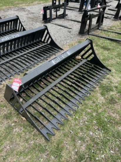 NEW SKID STEER ROCK BUCKET, 66''