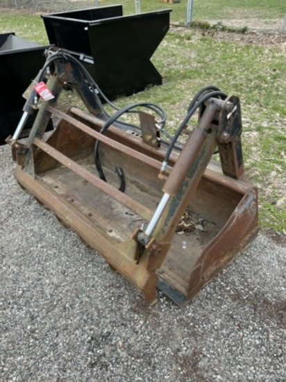 SKID STEER BUCKET WITH GRAPPLE, 72''