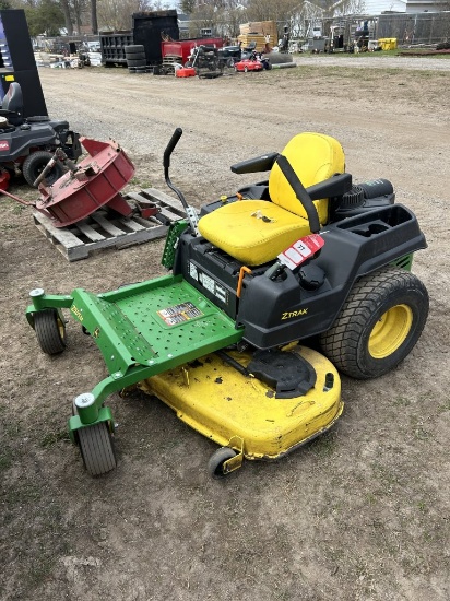 2018 JOHN DEERE Z-TRAK 535M 54'' ZERO TURN MOWER, JOHN DEERE 25-HP ENGINE, 246 HOURS SHOWING, NEW BA