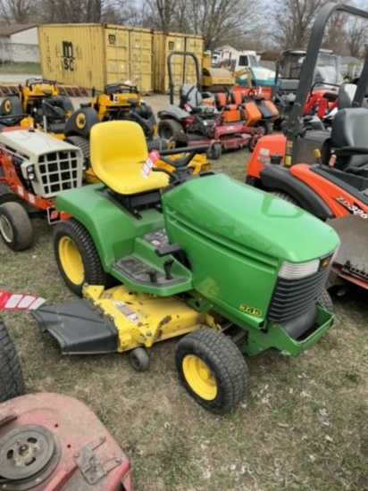 JOHN DEERE 345 RIDING LAWN MOWER, HYDROSTAT, 48'' DECK, JOHN DEERE LIQUID COOLED