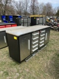 NEW CHERRY INDUSTRIAL STAINLESS STEEL WORKBENCH, 7', 10-DRAWERS