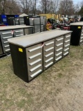 NEW CHERRY INDUSTRIAL STAINLESS STEEL WORKBENCH, 7', 20-DRAWERS
