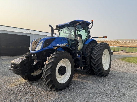 2022 NEW HOLLAND T7260 TRACTOR, MFWD, 3PT, PTO, 4 HYDRAULIC REMOTES, (22) FRONT WEIGHTS, 480/80R46 R