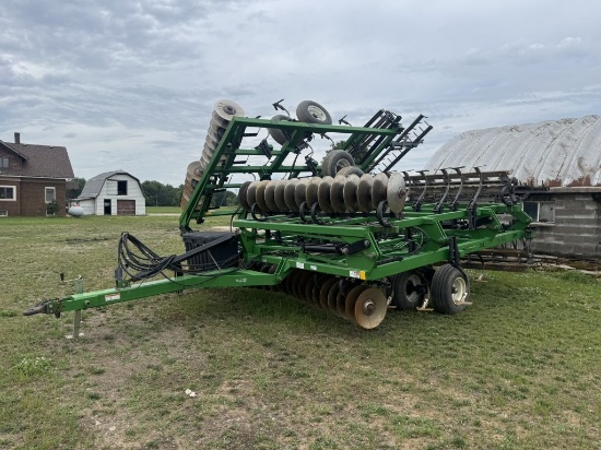 2008 Landoll Till-Oll 876-35C Field Cultivator, 35' Bi-Folding Frame, Front 20'' Disks, Cleanouts, (