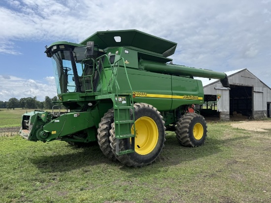 2005 John Deere 9760 STS Combine, 4WD, High-Capacity Unload Auger, GreenStar Ready, Maurer Bin Exten
