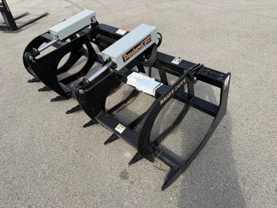 New Tomahawk Grapple Skid Steer Attachment 78" Quick Attach