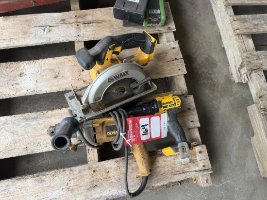 Dewalt power tools, circular saw, drills