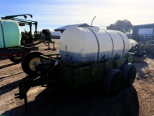 Fertilizer Trailer with 700 gallon poly tank, Briggs & Stratton 5.5 HP gas engine, tandem axle, pin