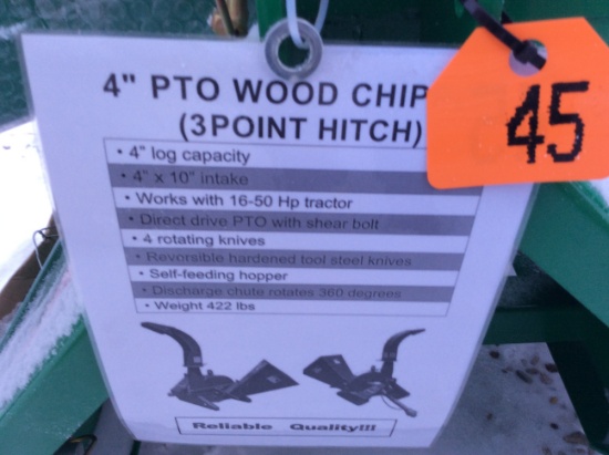3 Pt. pto Heavy Duty Wood Chipper