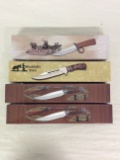 2 Sharps 1 Blackhills Steel 1 Valley Forge Collector Knives