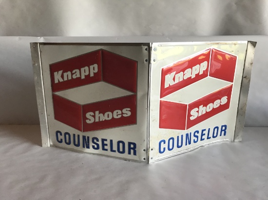 Knapp Shoes Counselor Tin Advertising Sign