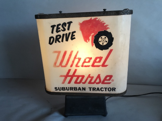 Wheel Horse Test Drive Rotating Lighted Tabletop Advertising Display