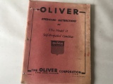 Oliver Operating Instructions for Model 35 Self-Propelled Combine