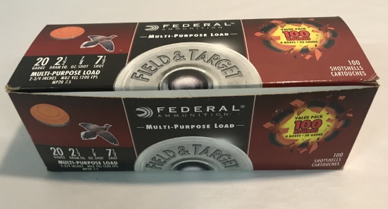 Federal .20 Gauge 100 Count Shotgun Shells