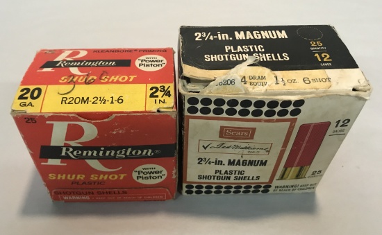 Remington Shur Shot & Sears Boxes/Ammo