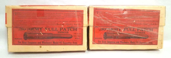 (2) Winchester .30 Army Full Patch Cartridges