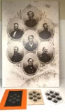 Large Print, Small Photo & Negative of Union Naval Officers