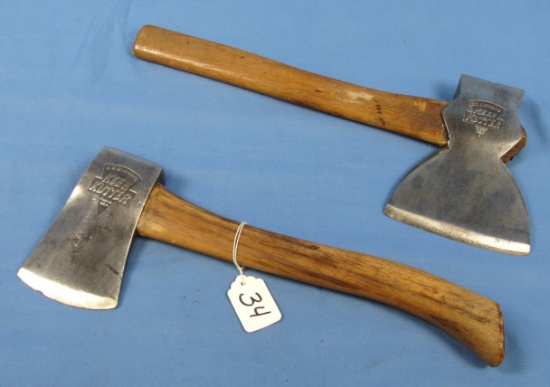 Boy Scout Axe; Ecs Kk Logo & Bsa Logo & Ecs Kk Broad Head Single Bevel Hatchet