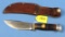 Hunting Knife W/sheath; Marbles; Exc. Cond.